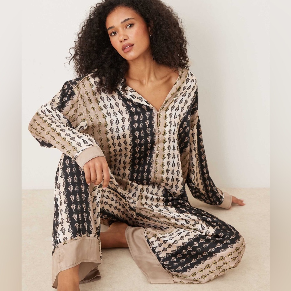 NWT x Intimately FP Dreamy Days Pajama Set In Neutral Combo color FREE PEOPLE,L